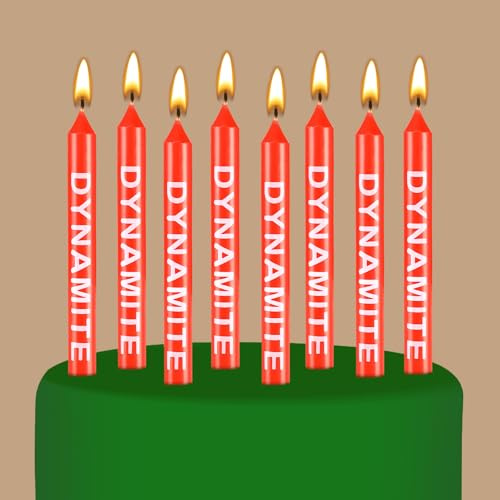 12 Stück TNT Thema Geburtstagskerzen Dynamit Kerzen Geburtstagskuchen Kerzen Dekoration Tortenkerzen für Videospiel Party Abschlussfeier Täglich Gebrauch