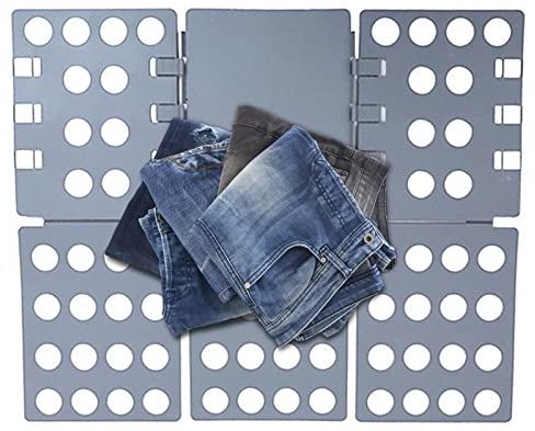 Pomurom Clothes Folding Board, Quick Clothes Folding Helper for TShirts, Portable Laundry Folder Boards for Kids, Adults, Home, College Dorm, Apartment, Travel