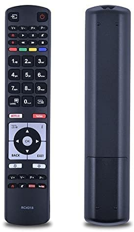 GOUYESHO RC4318 ErsatzFernbedienung Passend für Vestel Finlux Telefunken Edenwood TV RC4318 RC4318P Fernseher Fernbedienung