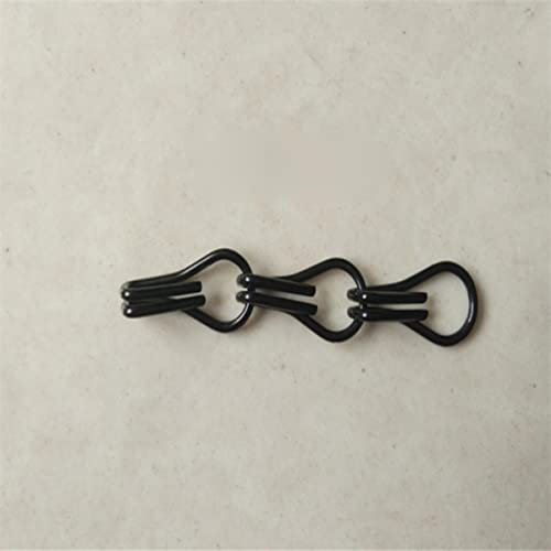 1.6mm 90 * 210cm Gold Color Anodized Aluminum Chain Link Hook Fly Insect Screen Curtains-Black
