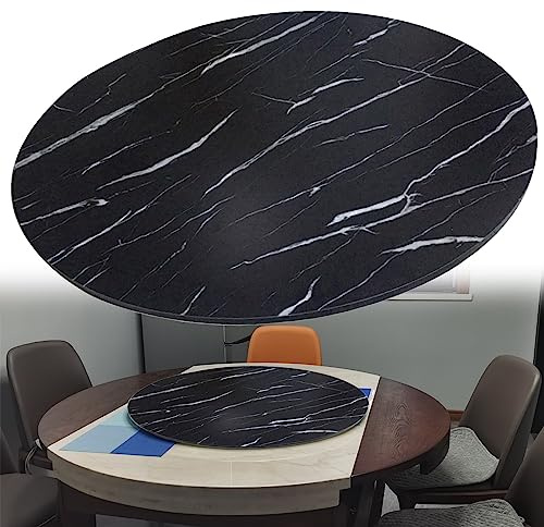 SAGIDAR Table Tournante en Bois Ronde, Grand Plateau Tournant De Table À Manger, Diamètre 50cm-100cm, Pas Facile À Incliner, 360° Rotation Plateau De Service, Silencieux Et Antidérapant