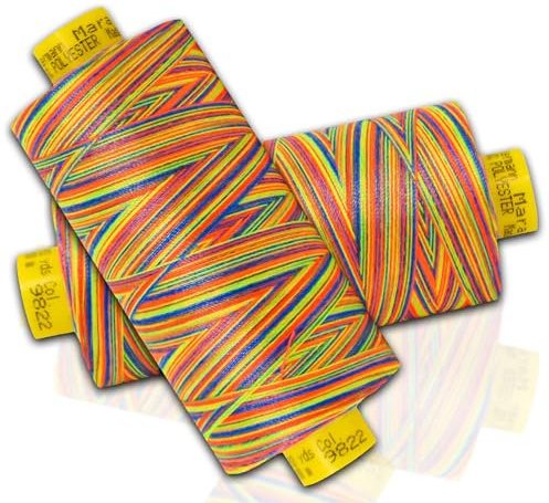 Gütermann Mara Nähgarn, mehrfarbig, Gutermann 120–2 Spulen, 1000 m (Farbe 9822)