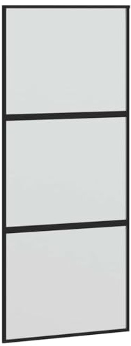 vidaXL Schiebetür Schwarz 90x205 cm Hartglas und Aluminium