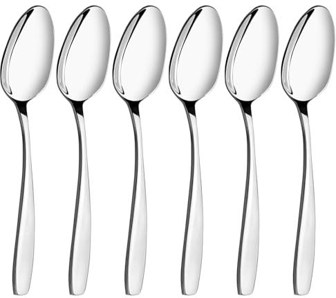 Waikhomes 6 PCS Stainless Steel Salad Serving Spoons for Parties Dinner, Large Tablespoons Buffet Banquet Spoons