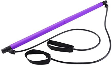Palo de Ejercicio Fitness Stick Fitness Home Yoga Gym Entrenamiento Corporal Banda de Resistencia Abdominal Tirador (Color : Argento, Size : Talla inica)