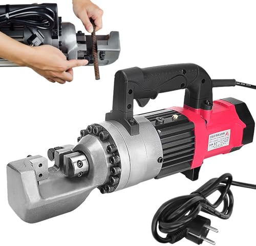 HENGCMM Cortatubos Acero Cortadora de Varillas de Refuerzo Portátil -Cortatubos Acero Corte Hidráulico Eléctrico de hasta 4-16 20 22 25 mm Sierra Cortadora de Varillas de Refuerzo,20mm