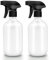 Criveple Lot de 2 flacons pulvérisateurs vides de 500 ml pour plantes avec pointes de pulvérisation réglables, pour nettoyage de la maison, du jardin, du coiffeur (blanc mat)