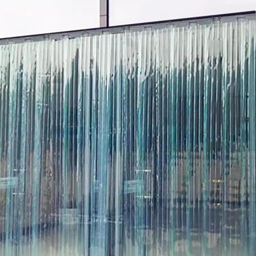 KJoBDwz Klare PVC-Vorhangstreifen, PVC-Türvorhangstreifen for Kühlhäuser, Lagerhallen, Kühlhäuser (Größe: 0,75 x 2 m) PVC Streifenvorhang Lamellen