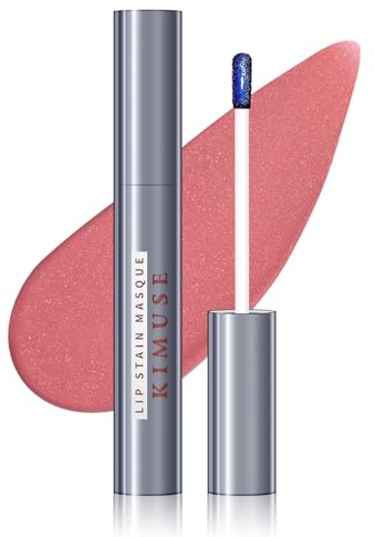 KIMUSE Lip Stain Masque, Lip Stain Peel Off Long-Lasting, Hydrating, & Smudge-Proof Lip Color with Highly Pigmentation, Natural Matte Finish Peel Off Lipstains