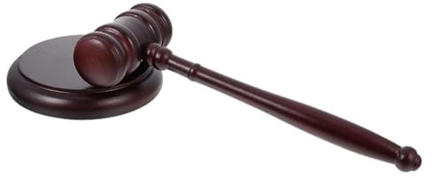 NihaoWXM Domare Gavel Hammer Courtroom Gavel Set Domare Hammer Trä Handgjord Auktion Block Advokat Hantverk Klassisk Domares Hammare