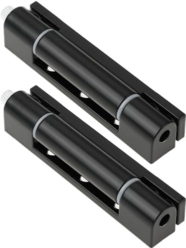 eMagTech 2 Unidades Bisagras de Puerta de PVC de 92 Mm Perfil de 0 Grados K3282 CL240-1 Color Negro