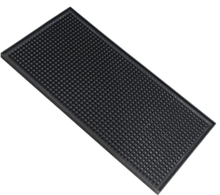 OFFIGAM Alfombrilla Antideslizante de Silicona para Cocina con Ranuras Profundas para Drenaje Esterilla Secadora para Utensilios y Frutas Pequeña y Fácil de Limpiar