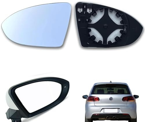 Spiegelglas Golf 7 MK7 GTD GTI 2013-2017 Rechte Beheizbar Asphärisch Passend für Golf 7 Ersatzspiegel Kompatibel Spiegelglas Außenspiegel Verstellbar Geeignet Umkehrlinse Rückfahrglas Spiegel | Golf 7 MK 7 GTD GTI Autolinse, Außenheizung, verstellbar, rechte Seite