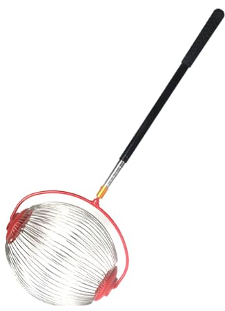 Teleskop Nusssammler Garten, Robuster Edelstahl Roller Erntemaschine, Verstellbarer Obst- & Nusssammler für Walnüsse, Kastanien, Tannenzapfen im Außenbereich