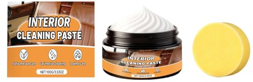 Wisylizv Detergente per sedili in pelle, 100 grammi, pasta antigraffio per auto, sedile e cruscotto, per cruscotto, per cruscotto, pulizia dettagliata, camion, camper e camper