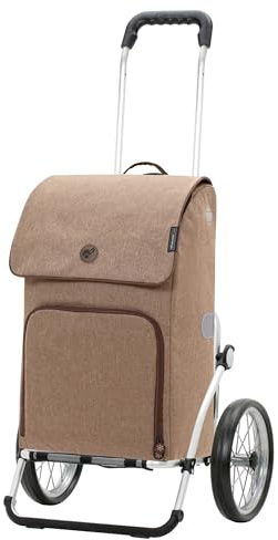 ANDERSEN Royal Shopper Ipek Maxi Sand 40 L Shopping Trolley Insulated Cooler Bag Robust Aluminium Foldable Smooth Running