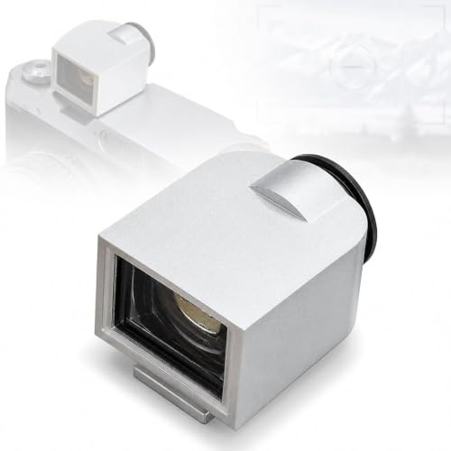 Mini Mirino Ottico for Fotocamera Mirino Esterno Compatto con Cornici | Cornici 28mm 35mm 50mm Mirino Ottico in Alluminio for Fotocamera Film Inquadratura di Precisione(Silver)