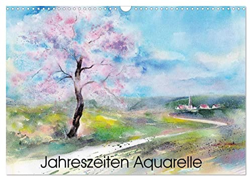 Jahreszeiten Aquarelle (Wandkalender 2024 DIN A3 quer), CALVENDO Monatskalender: Mit Aquarellen durchs Jahr (CALVENDO Natur)