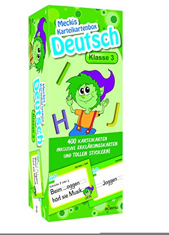 Karteibox Deutsch Klasse 3: mit 400 farbigen Karteikarten und tollen Stickern