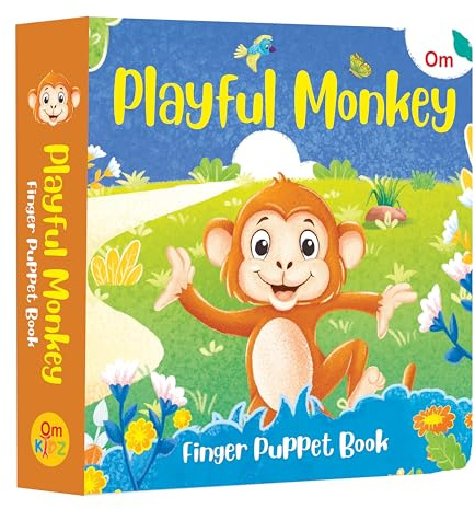 Playful Monkey Finger Puppet Book - Fun Activities Board books for Kids – Picture Book