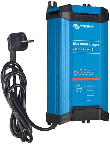 Victron Energy Blue Smart Batterie Ladegerät 24-Volt 12 Ampere 230V - Autobatterie Ladegerät - Batterieerhaltungsgerät und Desulfator - IP22 Geschützt - Bluetooth - Einzelausgang - CEE 7/7