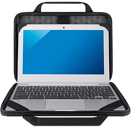 Belkin Air Protect Always-On Slim Laptop Case - Protective Carrying Case for 11in Laptops & Chromebooks, Durable & Lightweight Design w/Shoulder Strap, Ideal for Students & Professionals - Black