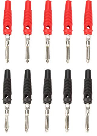 10 Stücke Bananenstecker, P3008 Bananenstecker 4mm Bananenlautsprecher Kabelstecker für Lautsprecher Verstärker Prüfspitzen Stecker
