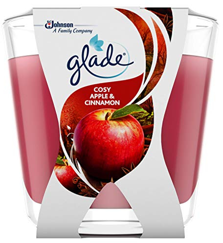 Glade Décor Duft-Kerze im Glas, Apple & Cinnamon (Apfel & Zimt), 6er Pack (6 x 70 g)