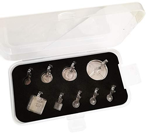 YICBOR 9-teiliges Set transparenter Couching-Fäden, Quilten, Sticken, Echo Nähfuß für Nähmaschinen mit niedrigem Schaft aus transparentem PC (Polycarbonat)