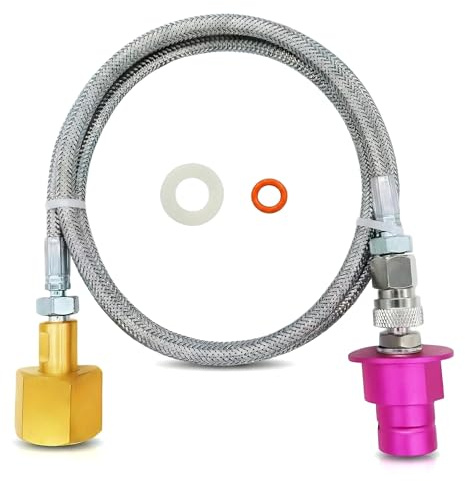 Soda Terra Machine Co2 Adapter Quick Connector Stainless Steel Hose Compatible with Terra DUO Art Gaia Soda Series (60inch)