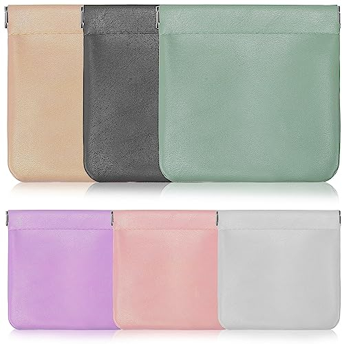 Cabilock 6stücke Pu Leder Ohrhörer Taschen Kosmetiktaschen Für Schmuck Tragbare Aufbewahrung Farben Klein Und Leicht Für Reisen Und