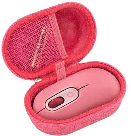 Geekria Funda de transporte para ratón, bolsa de viaje protectora de carcasa dura, bolsa de almacenamiento inalámbrica para mouse, Red, One Size, moderno