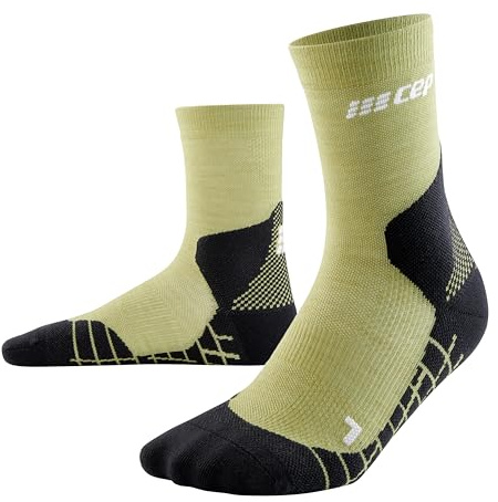 CEP Hiking Light Merino Mid Cut Socks für Herren – Merino-Wandersocken mit Kompression – Atmungsaktive Trekkingsocken & Wandersocken Herren mit rutschfestem Sitz für Outdoor