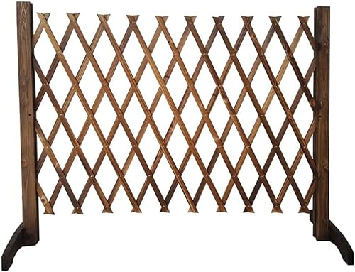 ELzEy Zaun aus Holz/Zaungitter-Dekoration/Teleskop-Geländer/Gartenzaun im Freien/Haustierzaun (90 x 130 cm)