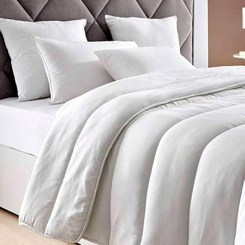 Rufino Díaz Edredón Nórdico Relleno Fibra 400 gr Blanco (Blanco - 150x220cm) - Otoño/Invierno - Suave y cálido para tu Descanso