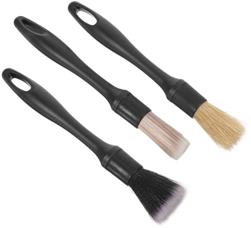 ETHZZLE Reinigungspinsel 3 Teiliges Set Auto Innenraum Reinigungsbürsten Multifunktionale Pinsel Für Die Fahrzeugpflege Ideal Für Auto Detailarbeiten Und Gründliche Reinigung Von Schwer Zugänglichen