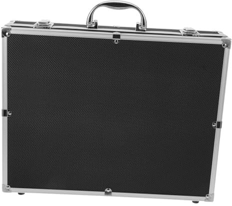 GALPADA Set of 4 Hard Aluminum Microphone Cases for 4 Wireless Handheld Microphones Portable Mic Storage Organizer Carrying Case Handle Suitable for Ktv and Travel