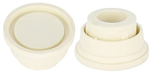 HERCHR 2Pcs White Inside Pool Ladder Bumpers Rubber End Plugs for Inground Pool Inside Plug Caps fit 1.9 Standard Steps Tubing