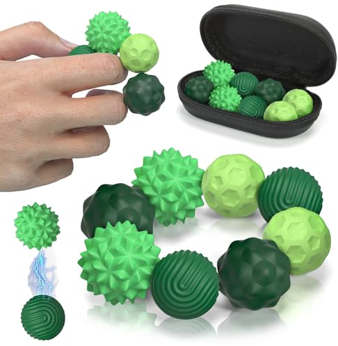 Magnetische Fidget-Bälle für Erwachsene&Teens,leises Schreibtischspielzeug | Texturierte Haptik, beruhigend, einhändig nutzbar, ideal für Büro, Reise, Stressabbau und als Geschenk