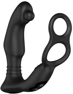 Nexus SIMUL8 Orbit Edition 4-Point Prostate Massager – Rotating P-Spot Stimulator – Vibrating Perineum Base – Stretchy Cock and Ball Ring – USB Rechargeable – Waterproof
