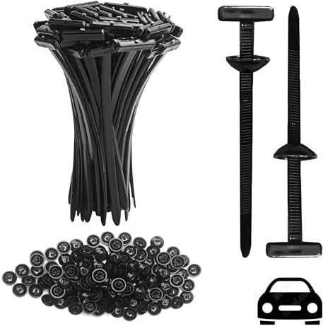 Hayaww 100 PCS Serre-Câbles en Nylon Autobloquants Universels Boucle à cravate de câble boucles universelles en nylon pour serre-câbles Attaches Autobloquantes pour Réparation Automobile Fixation(A)