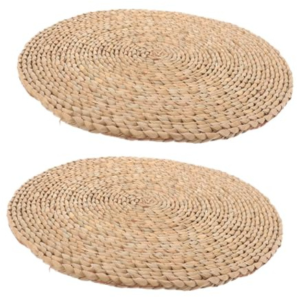 Gatuida 2 Pezzi Cuscini da Intrecciati Naturale da Cuscini per Meditazione e Yoga Design per Tatami e Decorazione Casa