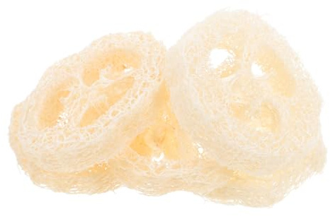 Mikikit Esponja de Lufa Natural 5 Piezas para Baño Forma Simple y Beige, Transpirable Secado Rápido, Adecuado para Decoración Creativa y Cuidado Personal