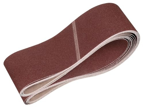 QUARKZMAN 152mm x 2260mm Nastri Abrasivi, 10Pz 60 Grana Carta Vetrata per Levigatrice Ossido di Allumina Per Lavorazione Legno, Lucidatura Metalli, Affilatura Coltelli