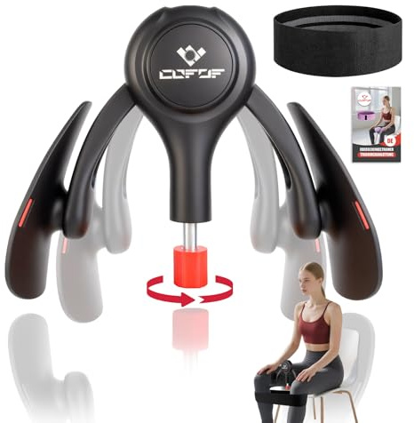 Oberschenkeltrainer, 15-70 lbs Beckenbodentrainer für Frau, Multifunktionaler Gesäßtrainer, Po Trainer mit Resistance Bands, Beinpresse für Zuhause, Beckenboden Trainingsgerät zum Formen, Yoga