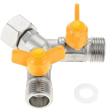 Válvula de conmutación de 3 vías tipo Y for mangueras de jardín, lavadoras, tanques de agua y grifos de ducha, 1 unidad.