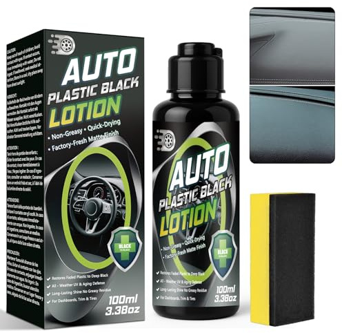 AAROVIBE Back to Black Trim Restorer, Car Plastic Restorer Black for Interior & Exterior, Revives Faded Trim with Deep Black Finish, Prevents Aging & Cracking, Long-Lasting Shine (100ml)