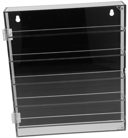 YARNOW Vetrinetta Multi-Strato in Acrilico Trasparente con Base Nera per Organizer Macchinine e Collezioni Scatola Espositiva Anti-Polvere Robusta e Stabile per Modellini e Giocattoli