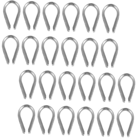 ARTSEWPLY Guardacabos de Acero Inoxidable 304 para Cable de Acero Anillos de Protección Triangulares M6 Juego de 30 Piezas para Eslingas y Cuerda Exterior Herramienta Segura para