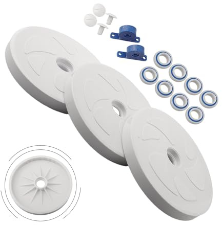 EpheyFIF Kit completo per la pulizia della piscina per modelli Polaris 180 e 280, 3 ruote grandi e cuscinetti per una pulizia ottimale